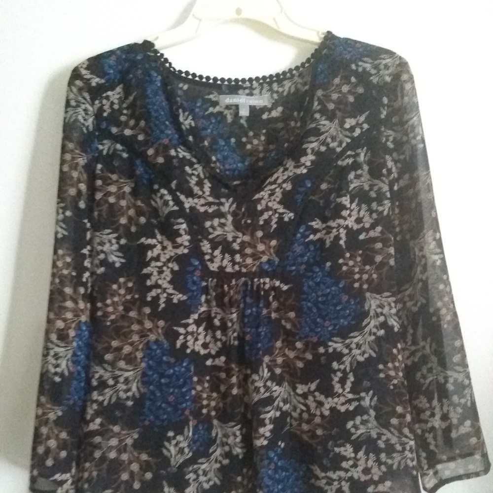 NWOT Small Daniel Rainn Sheer Blouse